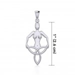 Celtic Trinity Knot Goddess Silver Pendant