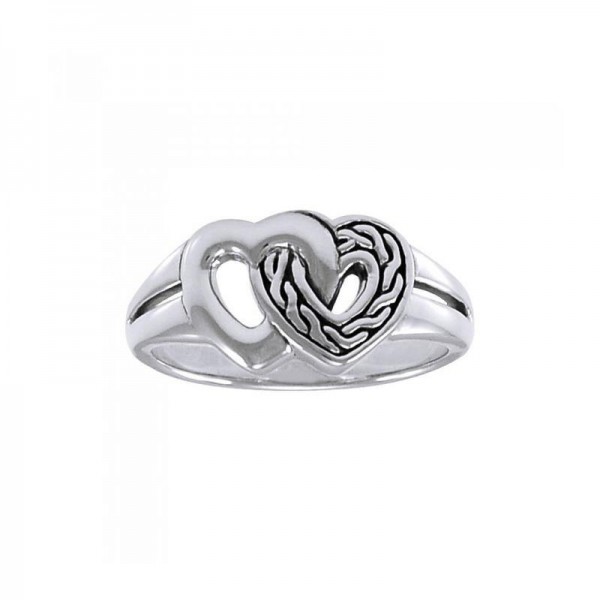 The joy in two hearts ~ Sterling Silver Celtic Knotwork Ring