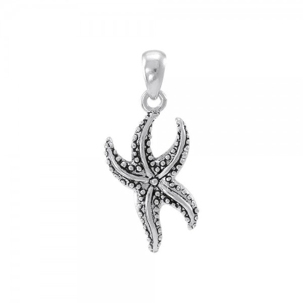 Dancing Starfish Silver Pendant