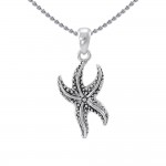Dancing Starfish Silver Pendant