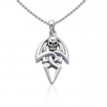 Wrapped in wonder and mystery ~ Sterling Silver Jewelry Pirate Skull Pendant