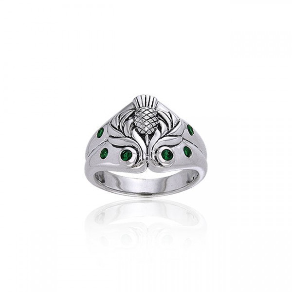 Scottish Thistle Silver Ring