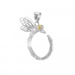 Sterling Silver and Gold Dragonfly Pendant