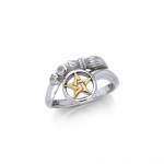 Silver and Gold Vermeil Broomstick Ring