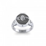 Live in the treasure of love, friendship, and loyalty~ Celtic Knot Claddagh Poison Sterling Silver Ring