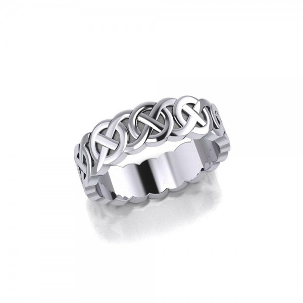 Celtic Knotwork Silver Wedding Ring