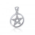 Pentacle Sterling Silver Charm Pendant