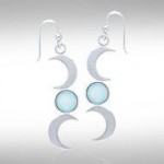 Blue Moon Silver Earrings