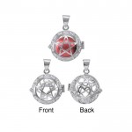 Global Harmony in the The Star ~16mm chiming harmony ball with a 25mm Sterling Silver  Jewelry Pendant cage