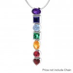 An inspirational healing ~ Sterling Silver Chakra Pendant with Gemstones