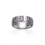 Horse Head Silver Band Ring