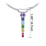 A vital healing ~ Sterling Silver Chakra Pendant with Gemstones