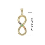 Symbol of Infinity with Gemstone Gold Vermeil Pendant