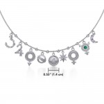 Alchemy of the Planet Silver Necklace with Gemstone