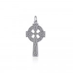 Celtic Knotwork Celtic Cross Silver Charm