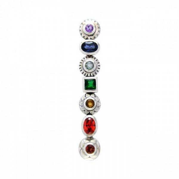 Heal through your life energy ~ Sterling Silver Chakra Pendant with Gemstones
