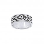 Honoring the eternal symbolism Celtic Knotwork ~ Sterling Silver Band Ring