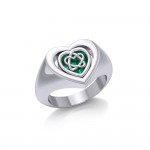 Celtic Knotwork Silver Flip Ring