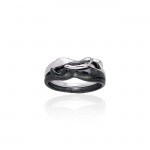 Interlocking Yin Yang Silver Ring