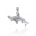 Apportez votre énergie à la mer merveilleuse ~ Bijoux en argent sterling Hammerhead Shark Pendentif