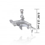 Take your energy to the wonderful sea ~ Sterling Silver Jewelry Hammerhead Shark Pendant