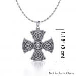Brigid Ashwood Templar Cross Celtic Cross Silver Pendant