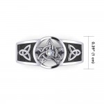 Celtic Trinity Pentacle ~ Sterling Silver Ring with Gemstone
