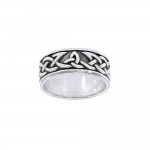 Honoring the eternal symbolism Celtic Knotwork ~ Sterling Silver Band Ring