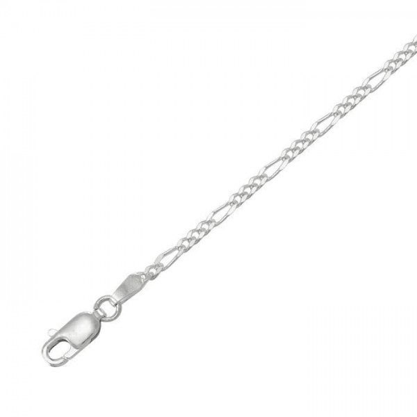 Figaro Sterling Silver Chain