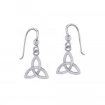 Celtic Knotwork Silver Triquetra Earrings