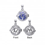 Global Harmony in Om ~ 16mm boule d’harmonie carillon avec une cage pendentif de bijoux en argent sterling de 25mm
