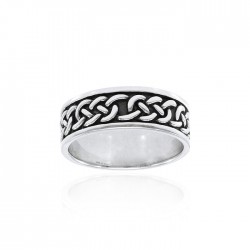 Celtic Knotwork Sterling Silver Ring 