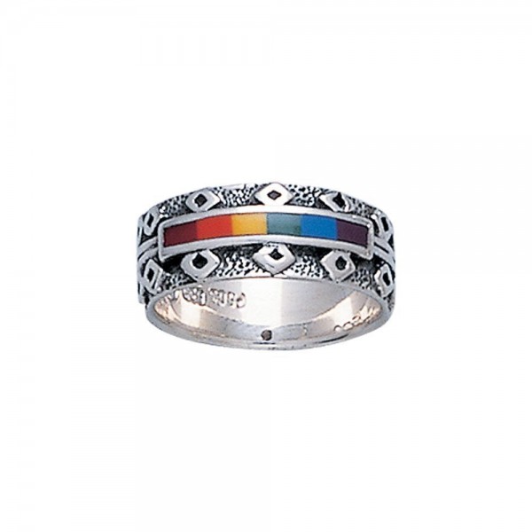 Rainbow Silver Ring