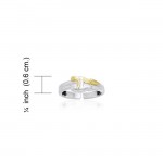 Venus and Mars Silver and Gold Plated Toe Ring