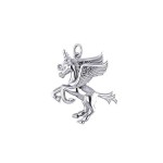 Enchanted Sterling Silver Mythical Unicorn Charm