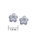 Plumeria - Hawaii National Flower Silver Post Earrings