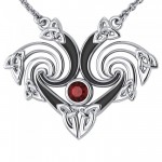 A marvelous representation that lies in the Universe ~ Sterling Silver Celtic Triquetra Necklace Jewelry with Gemstone