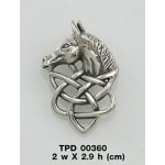 Sterling Silver Celtic Knotwork Horse Pendant