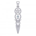 Goddess Silver Pendant with Gemstone