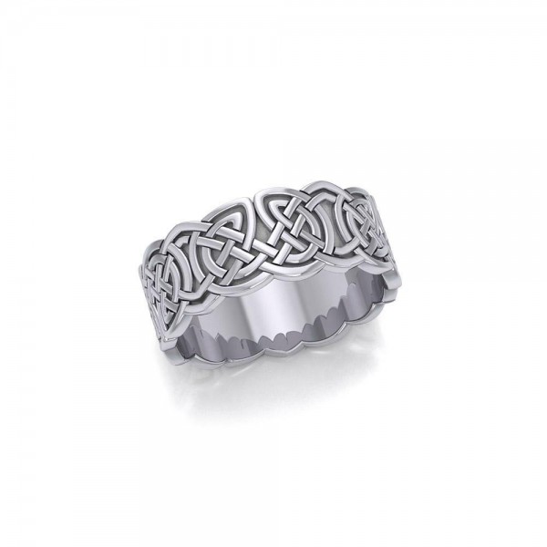 To love and behold for a lifetime ~ Celtic Knotwork Sterling Silver Wedding Ring