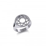 Elven Star Hollow Silver Ring