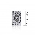 Intuition Rune Symbol Silver Bead