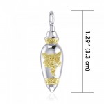 Celtic Fairy Silver and Gold Bottle Pendant