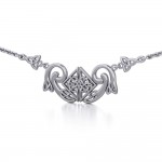 Une déclaration audacieuse de l’éternité ~ Celtic Knotwork Sterling Silver Necklace Bijoux