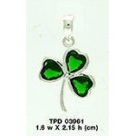 Today is your lucky day! ~ Sterling Silver Jewelry Shamrock Pendant