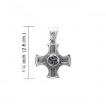 Celtic Cross of Harmony Silver Pendant