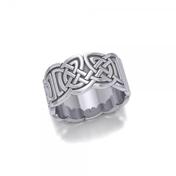 In myriad continuous symbolism ~ Celtic Knotwork Sterling Silver Ring