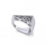 Triangle Celtic Knotwork Silver Ring