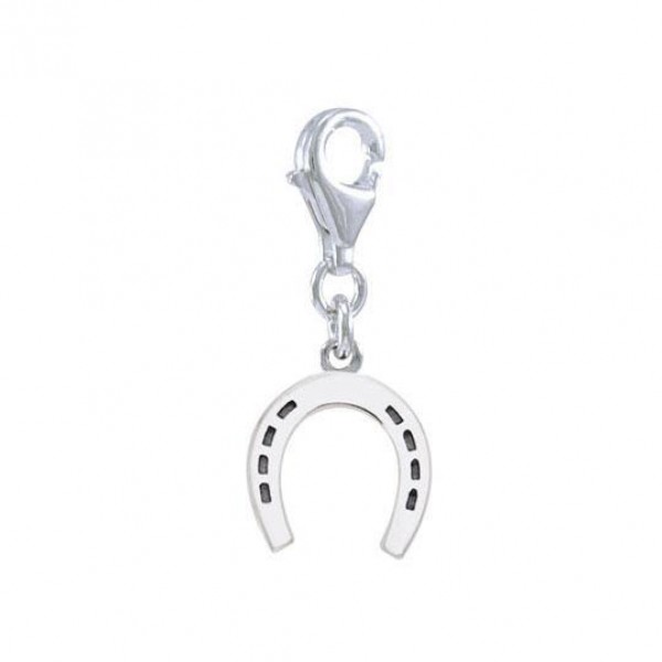 Horseshoe Sterling Silver Clip Charm