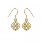 Celtic Knotwork Solid Gold Earrings
